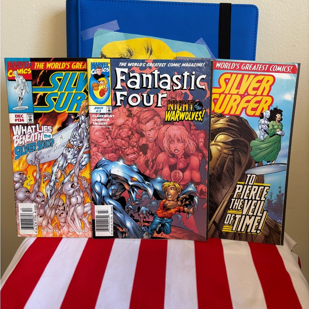Marvel Comic Book Lot of 3 Fantastic Four and Silver Surfer